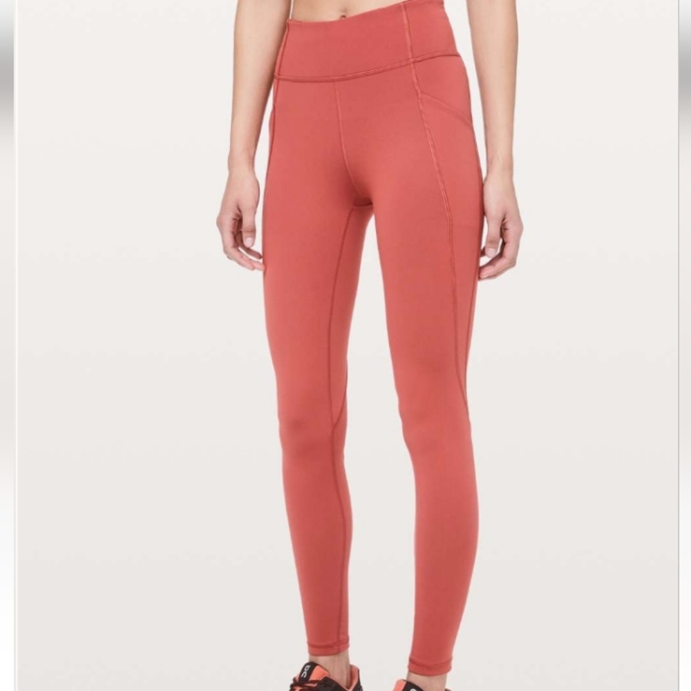 Lululemon Time To Sweat 28" Tight Brick Rose Full-On Luxtreme 8 - Picture 16 of 16